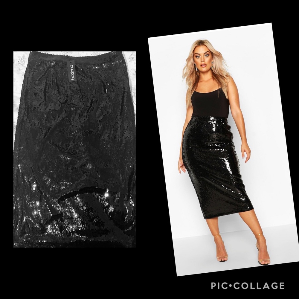 Sequin Midi Skirt w/ lining-New!